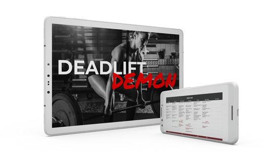 Deadllift Demon tablet cover and Week One mobile