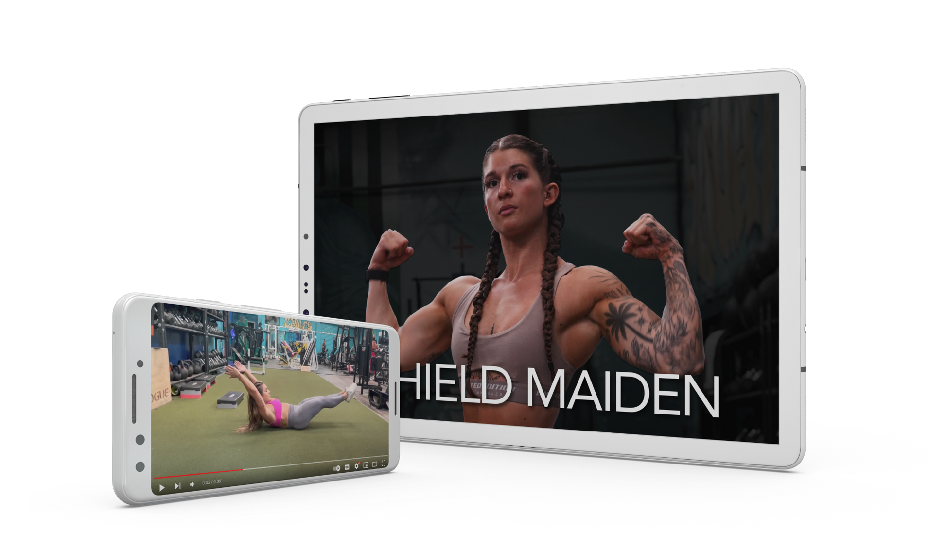 Shield Maiden Cover on tablet with Mobile video example